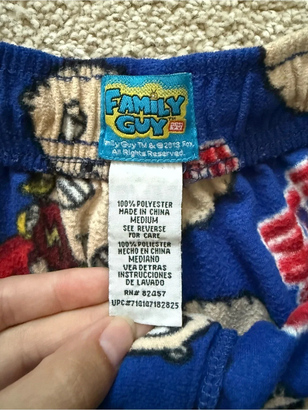 Family Guy Stewie “Born to be Bad” Blue Graphic Drawstring Lounge Joggers